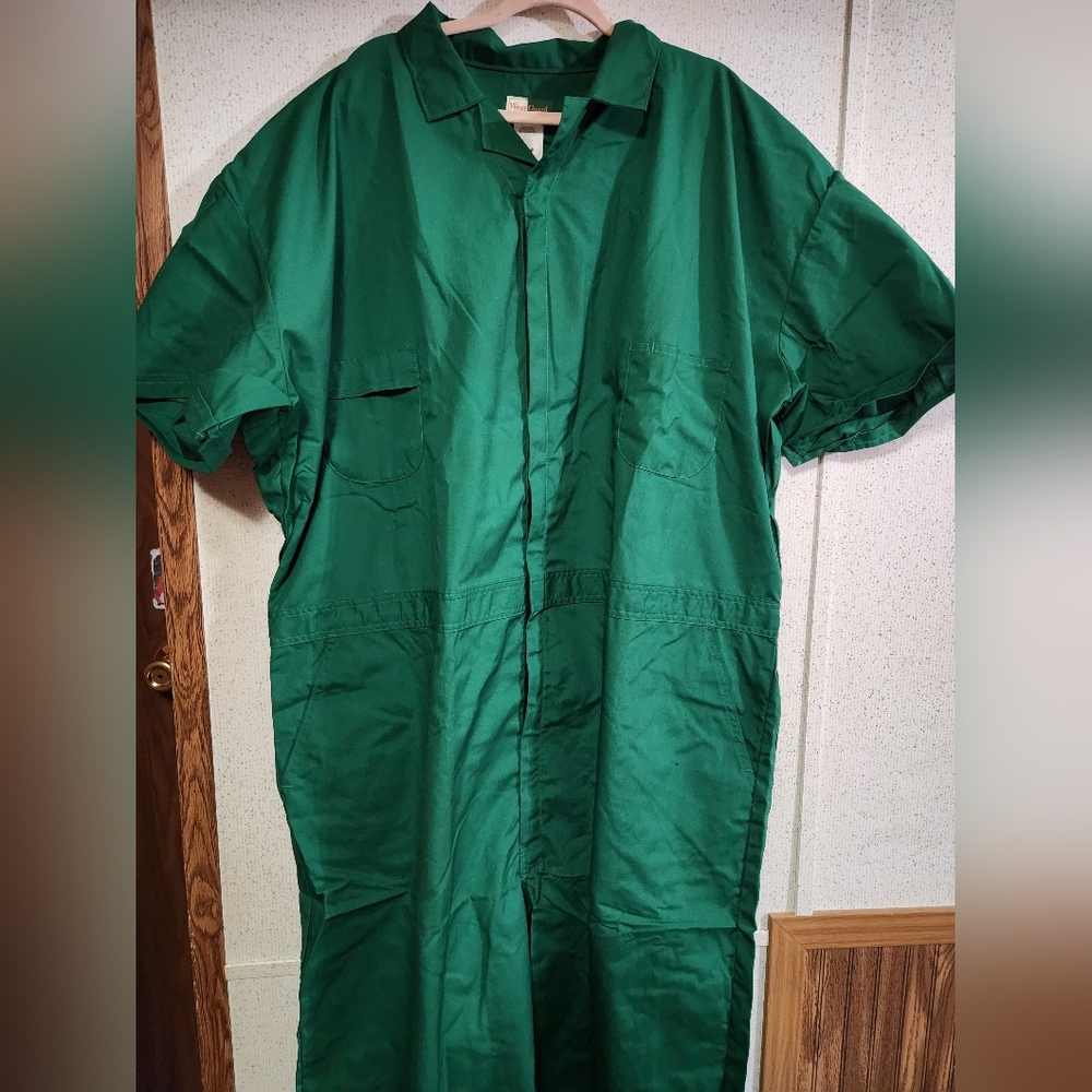Wear Guard Men's Coveralls 5XL-L Big Tall 62-64 Shortsleeve Unlined Green NWOT